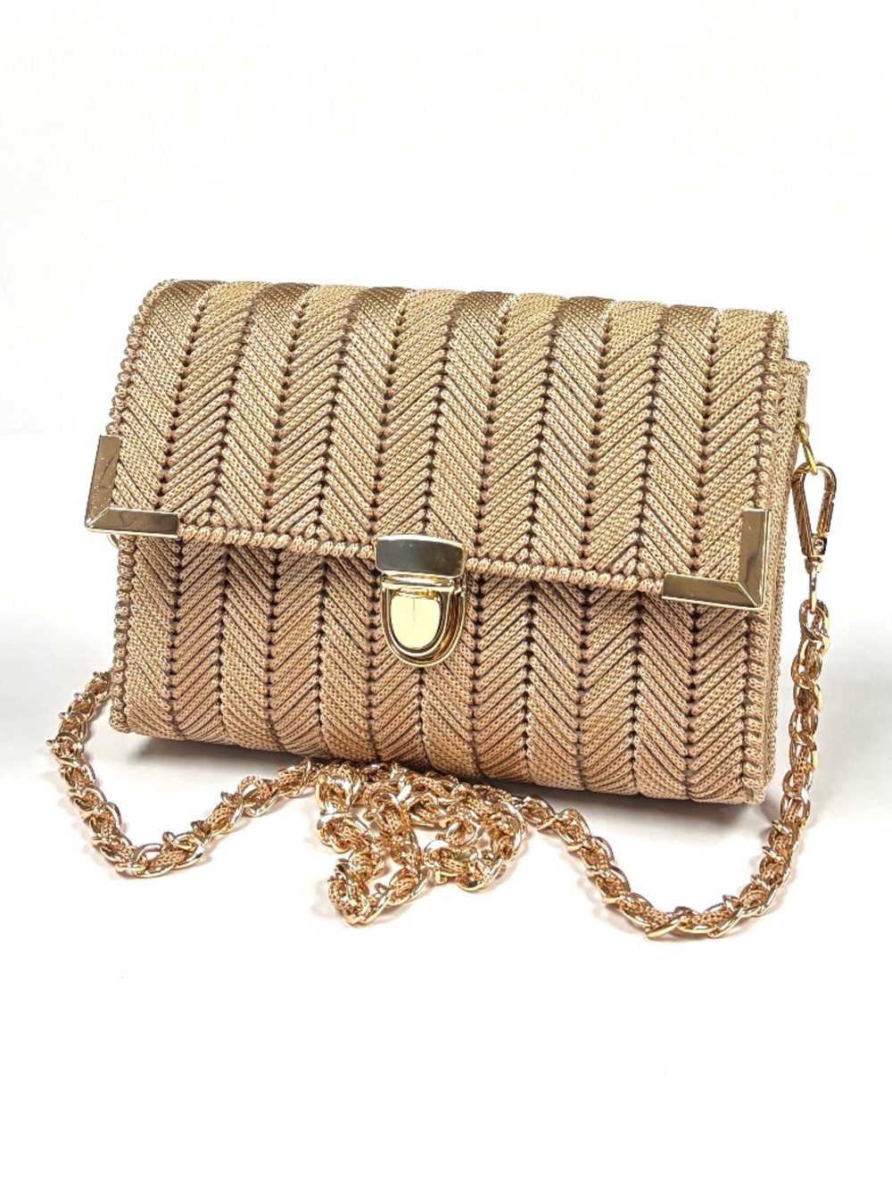New Hand Woven Tan Purse/Bag
